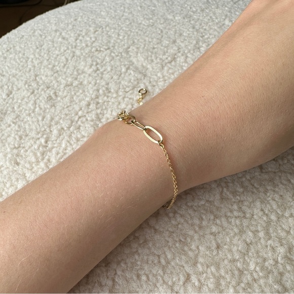 Adina Eden Pave Safety Pin Paperclip Bracelet, Women’s Dainty Charm Jewelry - Picture 9 of 13